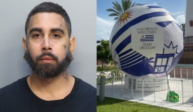 Man accused of slashing ‘giant inflatable FIFA ball’ in Miami Beach