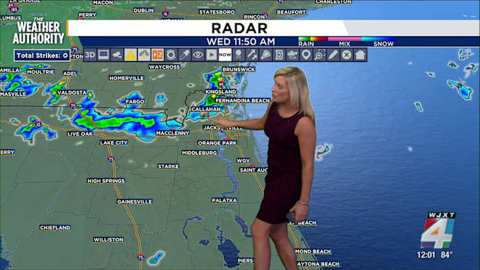 Jacksonville braces for heat and showers as summer like pattern continues.
