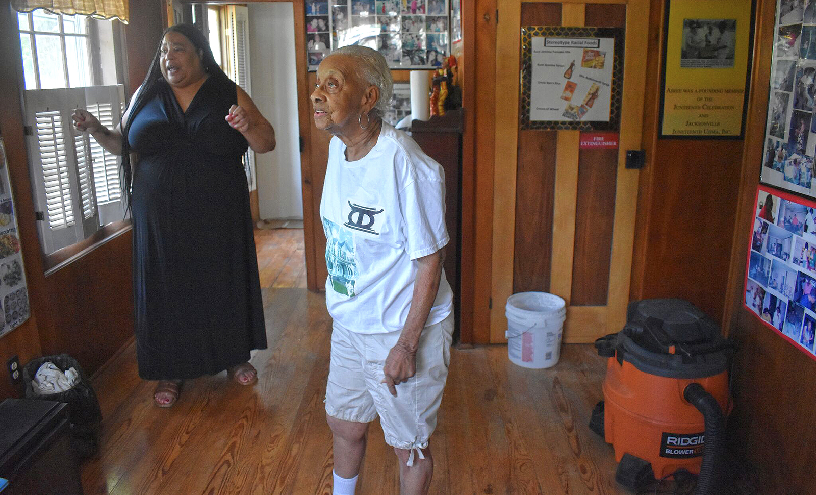 Brittney Yancy (left) and Ruth Linear discuss Juneteenth while at Jacksonville African American History Museum.