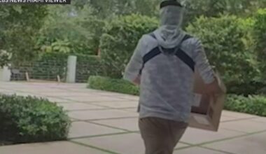 Miami house surveillance camera footage shows porch pirate appearing to follow UPS delivery driver