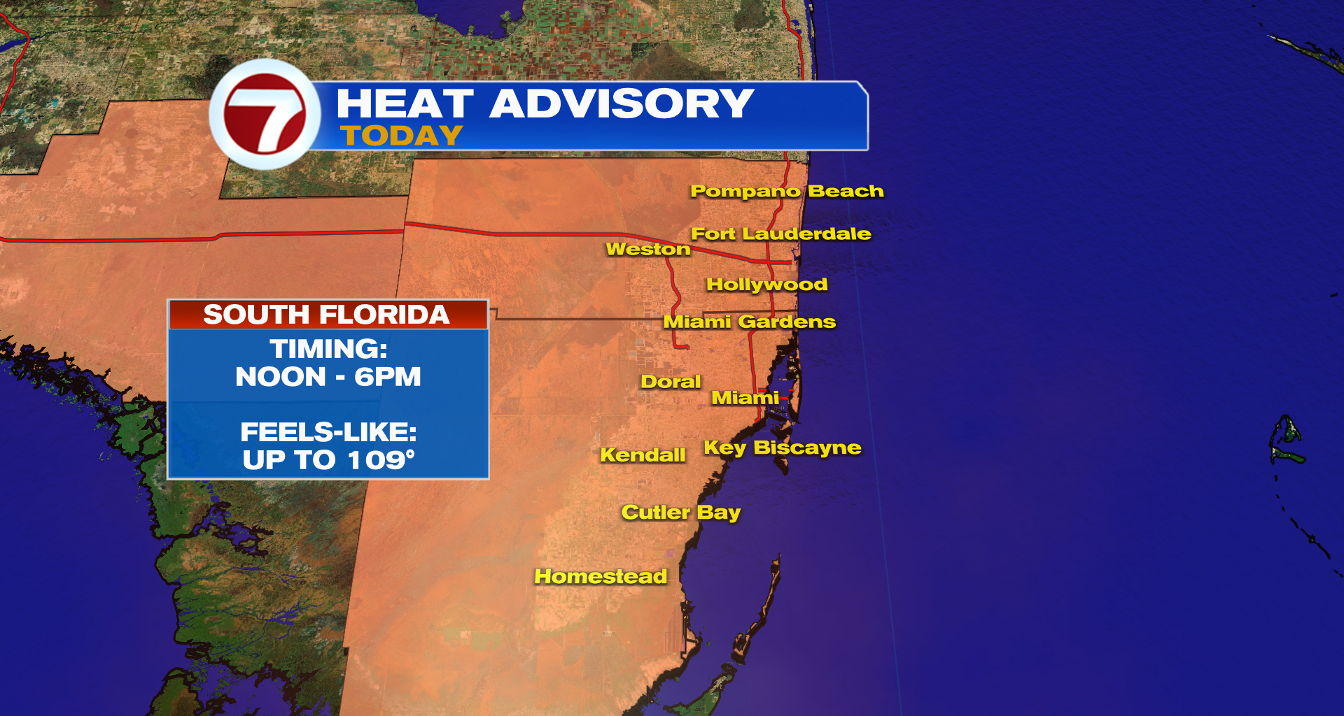 Heat Advisory In Effect - WSVN 7News | Miami News, Weather, Sports