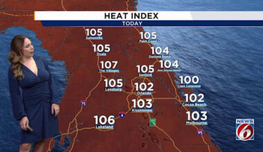 Dangerous heat, spotty storms expected across Central Florida through the week