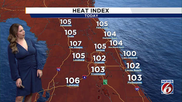 Dangerous heat, spotty storms expected across Central Florida through the week