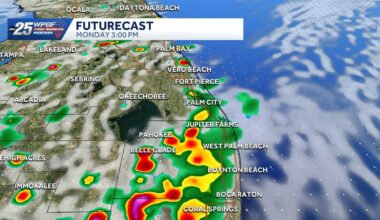 Scattered storms with feels-like temps in the triple digits across South Florida