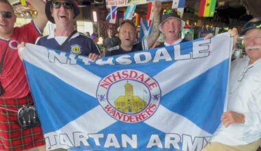 Scotland's "Tartan Army" takes over South Florida for the World Cup match against Brazil: "No Scotland, no party!"