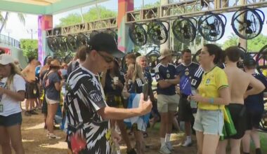 Miami's FIFA Fan Fest closed at capacity with thousands of fans gathering for the Scotland vs Brazil match