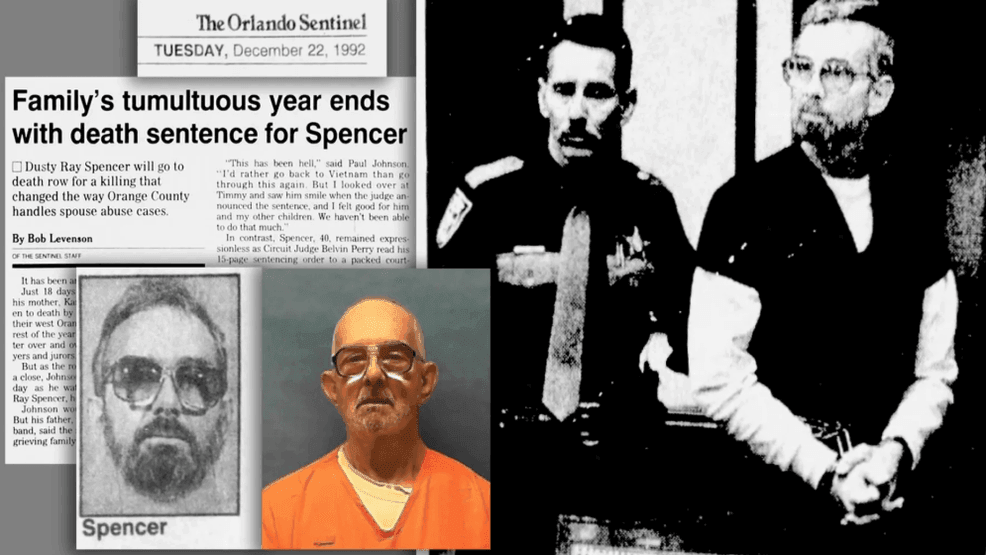 {p}An Orange County man who brutally killed his wife decades ago, in a murder that shocked Central Florida and dramatically changed the way domestic violence is treated, is slated to become the oldest person ever executed in Florida next week. Last week, the state Supreme Court rejected Spencer's appeals. (Orlando Sentinel) {/p}