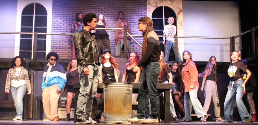 Tyler Scott and William Urban play roommates Roger Davis and Mark Cohen in 'Rent.'