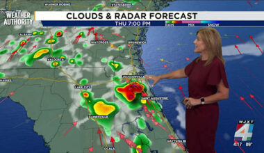 LIVE RADAR: Stormy weather through sunset as sea breezes combine in Northeast Florida, Southeast Georgia