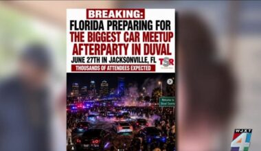 JSO says it’s aware of large ‘car meetup afterparty’ in Downtown Jacksonville promoted on social media