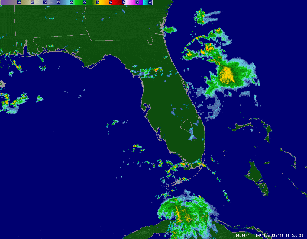Radar animation of Tropical Storm Elsa from July 2021.