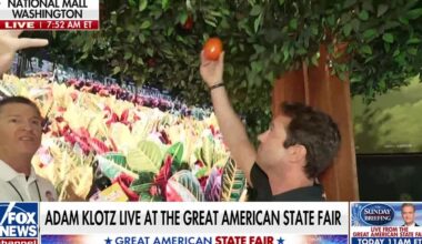 Adam Klotz explores Florida's booth at the Great American State Fair