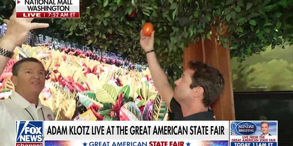 Adam Klotz explores Florida's booth at the Great American State Fair