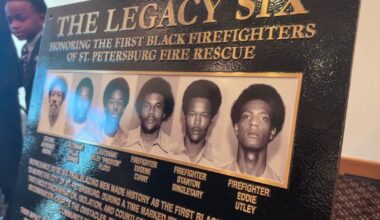 Legacy Six firefighters recognized with plaque at St. Pete Fire Rescue headquarters
