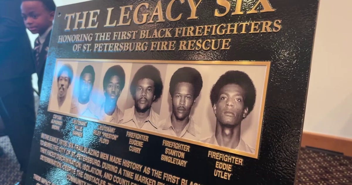 Legacy Six firefighters recognized with plaque at St. Pete Fire Rescue headquarters