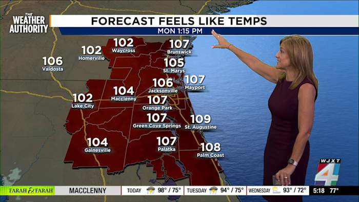 Heat Advisory in place for Monday beginning at noon