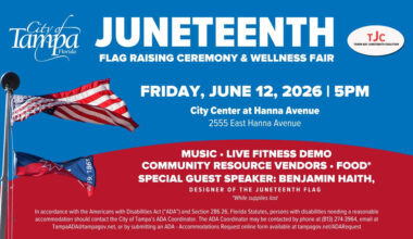 Special Guest to Join City of Tampa Annual Juneteenth Celebration