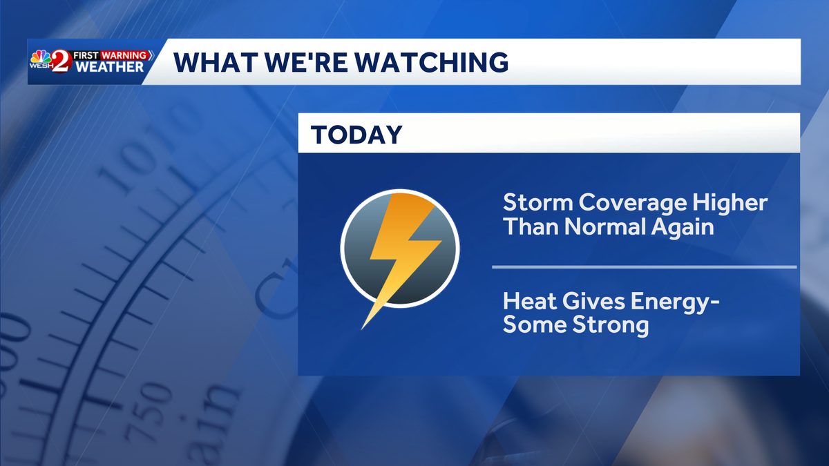 Afternoon showers and storms move across Central Florida
