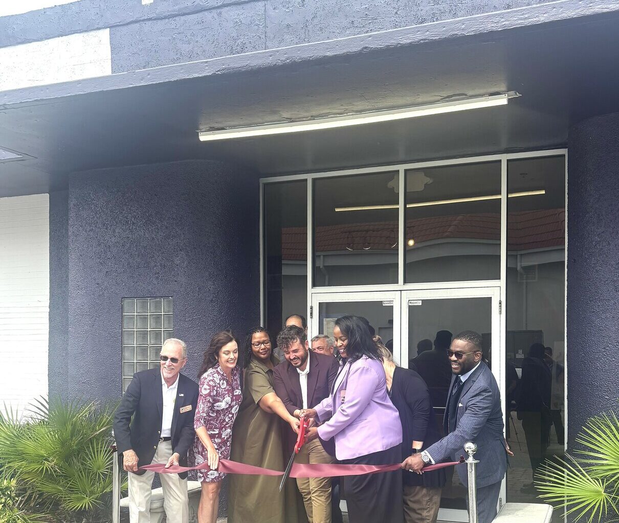 The ribbon-cutting signified the official re-opening of the venue.