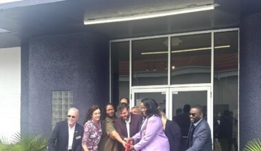 The ribbon-cutting signified the official re-opening of the venue.