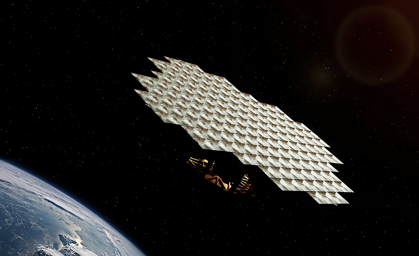 Star Catcher says its power nodes collect diffuse sunlight with lightweight, low-cost Fresnel lenses to direct and concentrate it. Star Catcher says its power nodes collect diffuse sunlight with lightweight, low-cost Fresnel lenses to direct and concentrate it.
