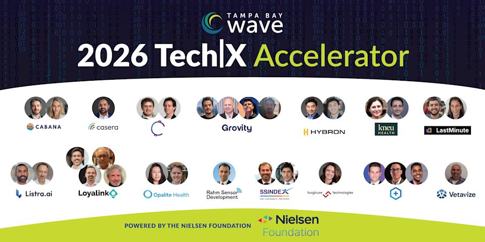 Tampa Bay Wave welcomes 15 startups to 2026 Tech|X Accelerator