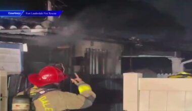 4 people, 3 dogs OK after tiki hut fire spreads to Fort Lauderdale home - WSVN 7News | Miami News, Weather, Sports