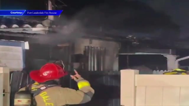 4 people, 3 dogs OK after tiki hut fire spreads to Fort Lauderdale home - WSVN 7News | Miami News, Weather, Sports