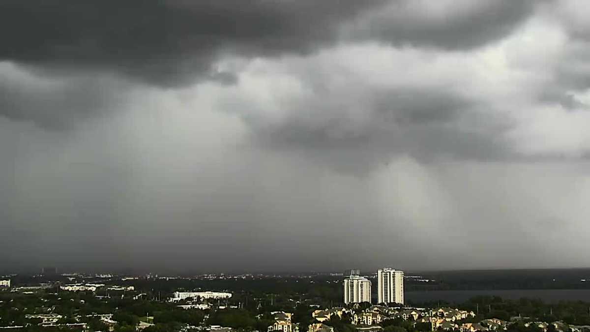 Storms moving into Orlando area on Tuesday afternoon