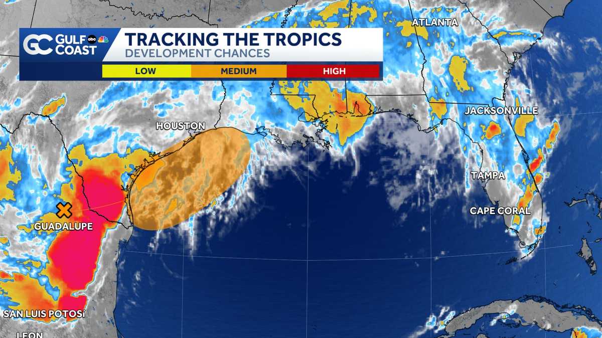 Development odds increase with Gulf disturbance near Texas