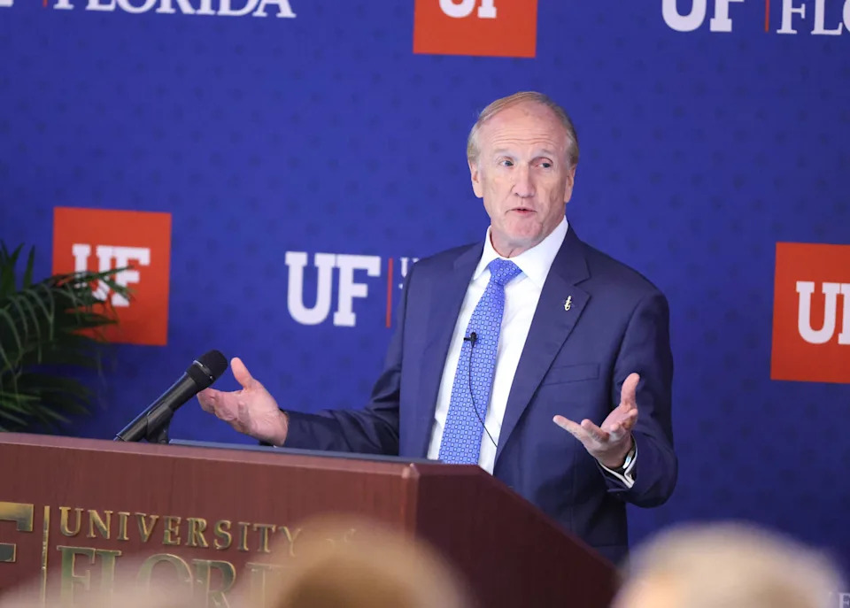 Stuart Bell was announced as the sole finalist for University of Florida president in May. But his confirmation by Florida's Board of Governors is temporarily on hold after the chair of the BOG accused UF's trustees of governance violations.