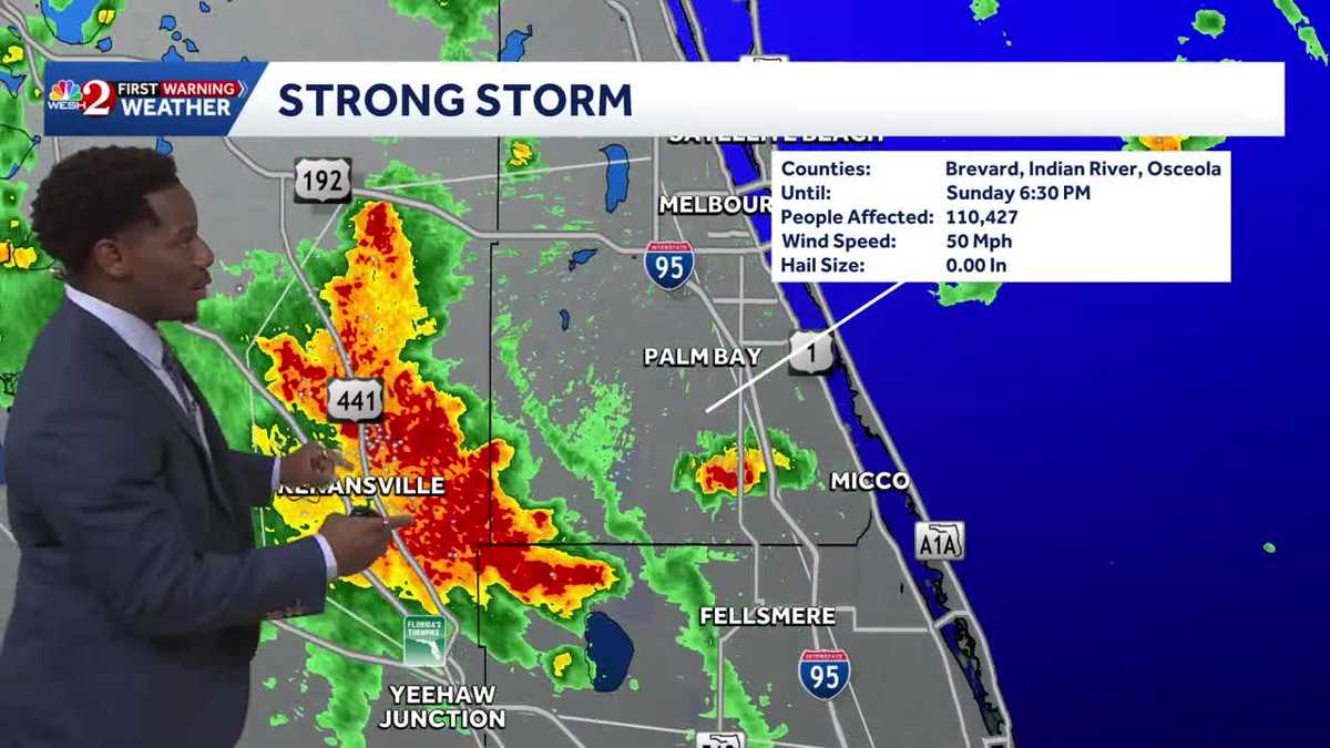Strong Storms Steamroll into Central Florida to Wrap Father's Day