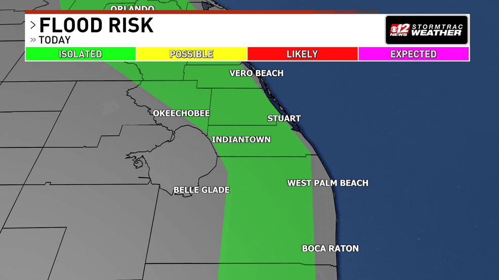 Heavy downpours are possible in South Florida this afternoon. (WPEC)