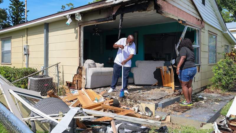 Man arrested after crashing car into St. Petersburg home, police say
