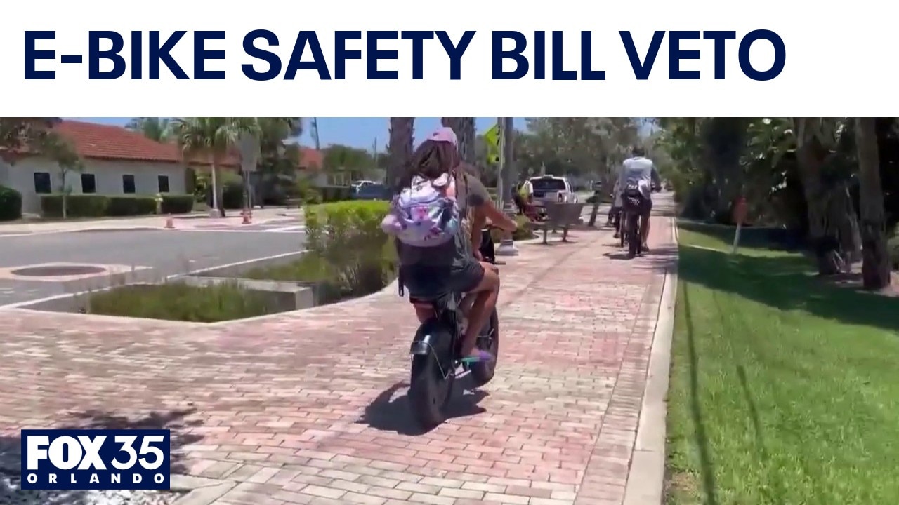 DeSantis vetoes Florida e-bike safety bill, citing enforcement 