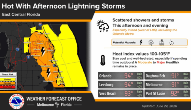 Hot, humid temperatures and afternoon lightning storms expected – Orlando Sentinel