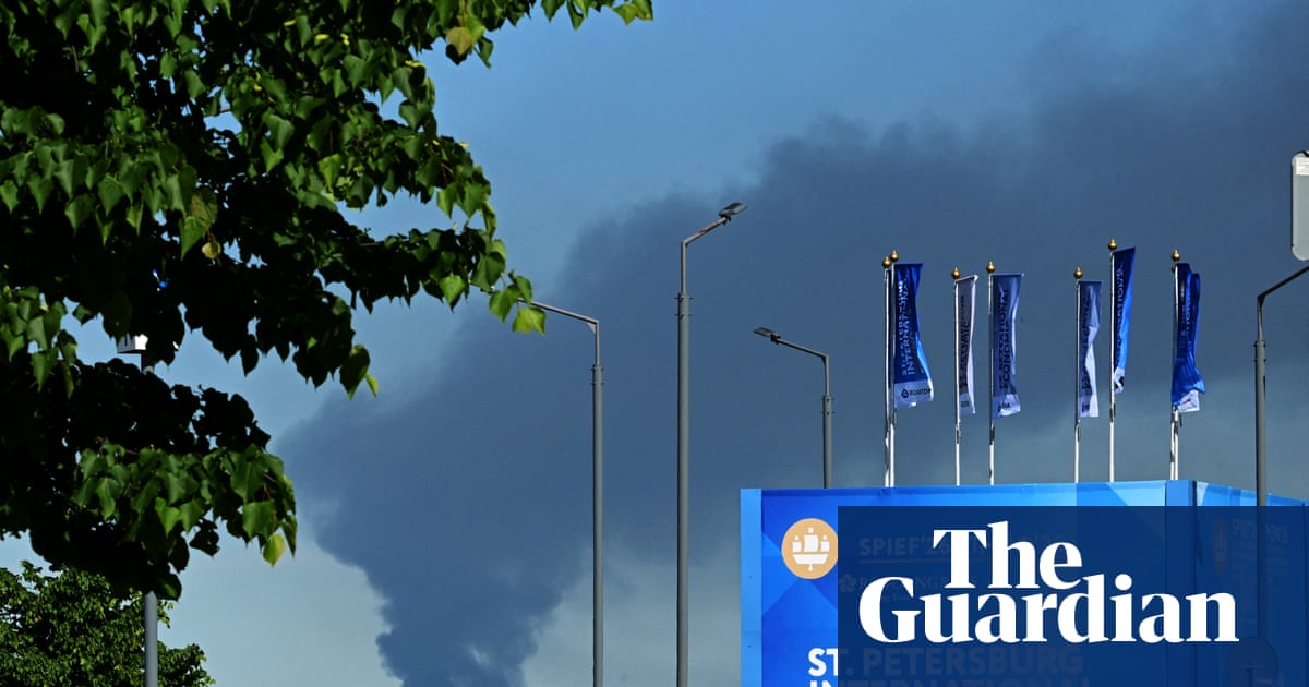 Ukrainian drones hit St Petersburg as ‘Russian Davos’ opens in city | Ukraine