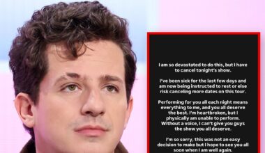 Charlie Puth Cancels Concert Due to Illness