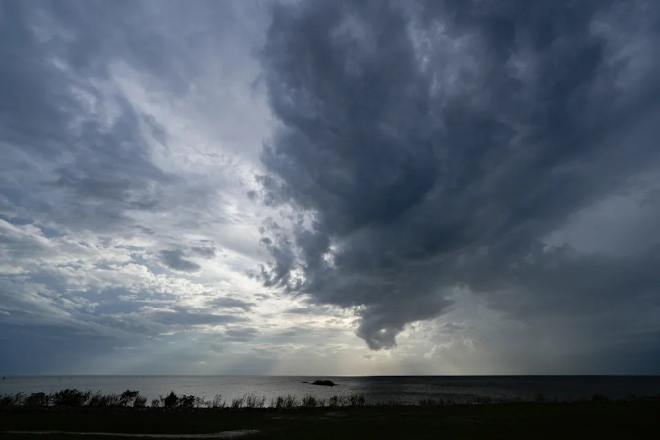 Storm clouds over Lake Okeechobee on April 6, 2026, in Port Mayaca.