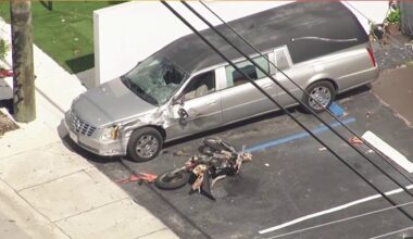 Motorcyclist critical after crashing into hearse outside NW Miami-Dade mortuary – NBC 6 South Florida