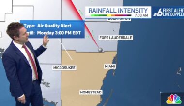 Air quality alert in effect for Miami-Dade due to wildfire smoke – NBC 6 South Florida