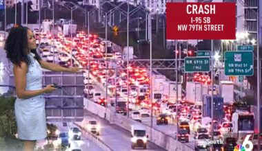 Crash on I-95 southbound in Miami-Dade blocks lanes, causes heavy delays – NBC 6 South Florida