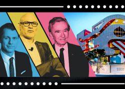 Brookfield Property Partners CEO Brian Kingston, Dacra president and CEO Craig Robins and LVMH chairman and CEO Bernard Arnault with Miami Design District (DACRA, Getty)