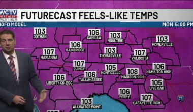 🚨Heat Advisory: Very hot again this afternoon for Tallahassee, the Big Bend and South Georgia