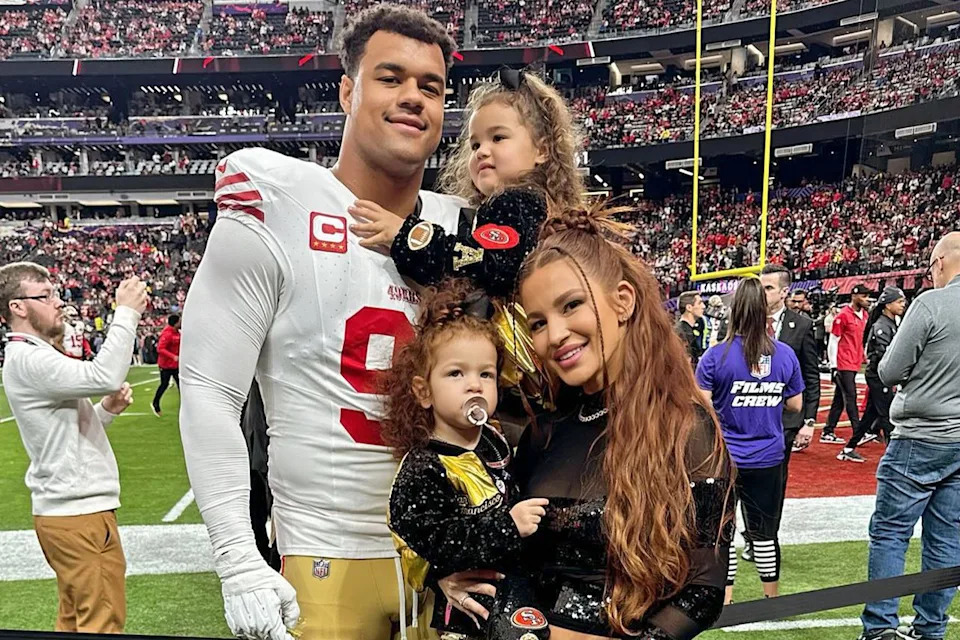 Arik Armstead and wife Mindy Armstead with their two daughters Amiri and Ayla in February 2024.Credit: Mindy Armstead/ Instagram