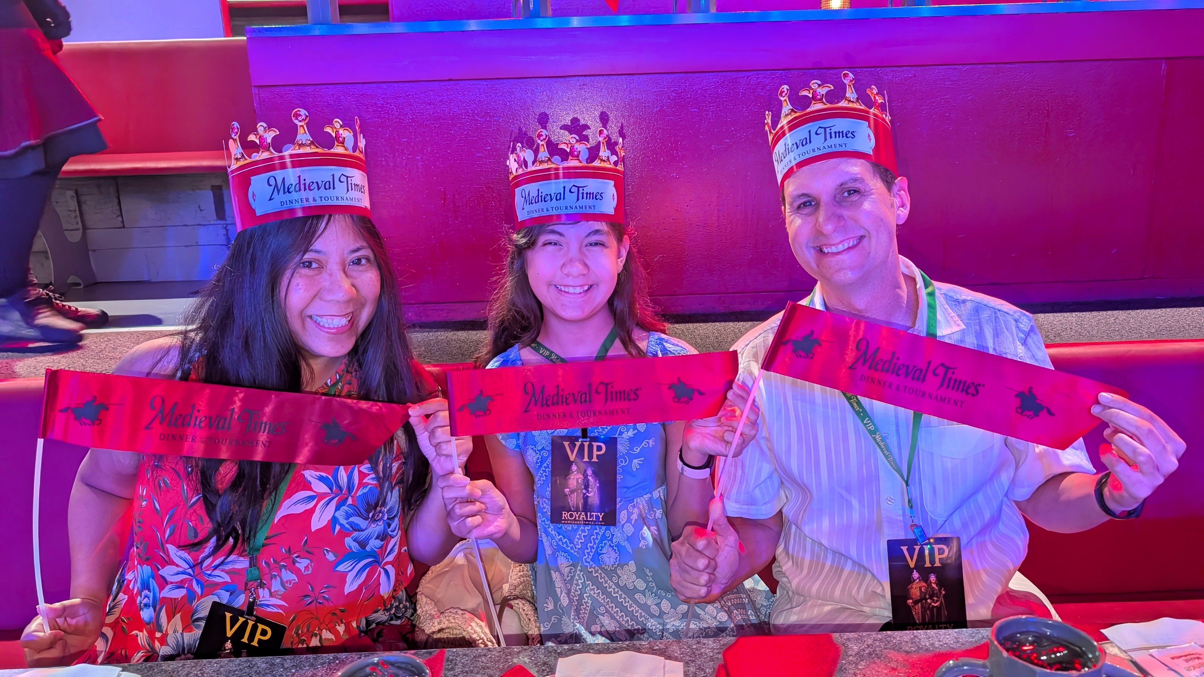 Family at Medieval Times Dinner and Tournament in Orlando