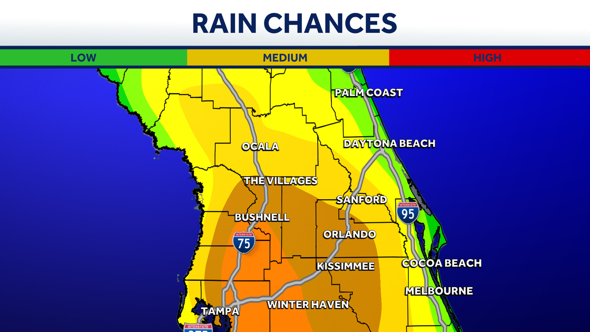 Storm chances build across Central Florida this week