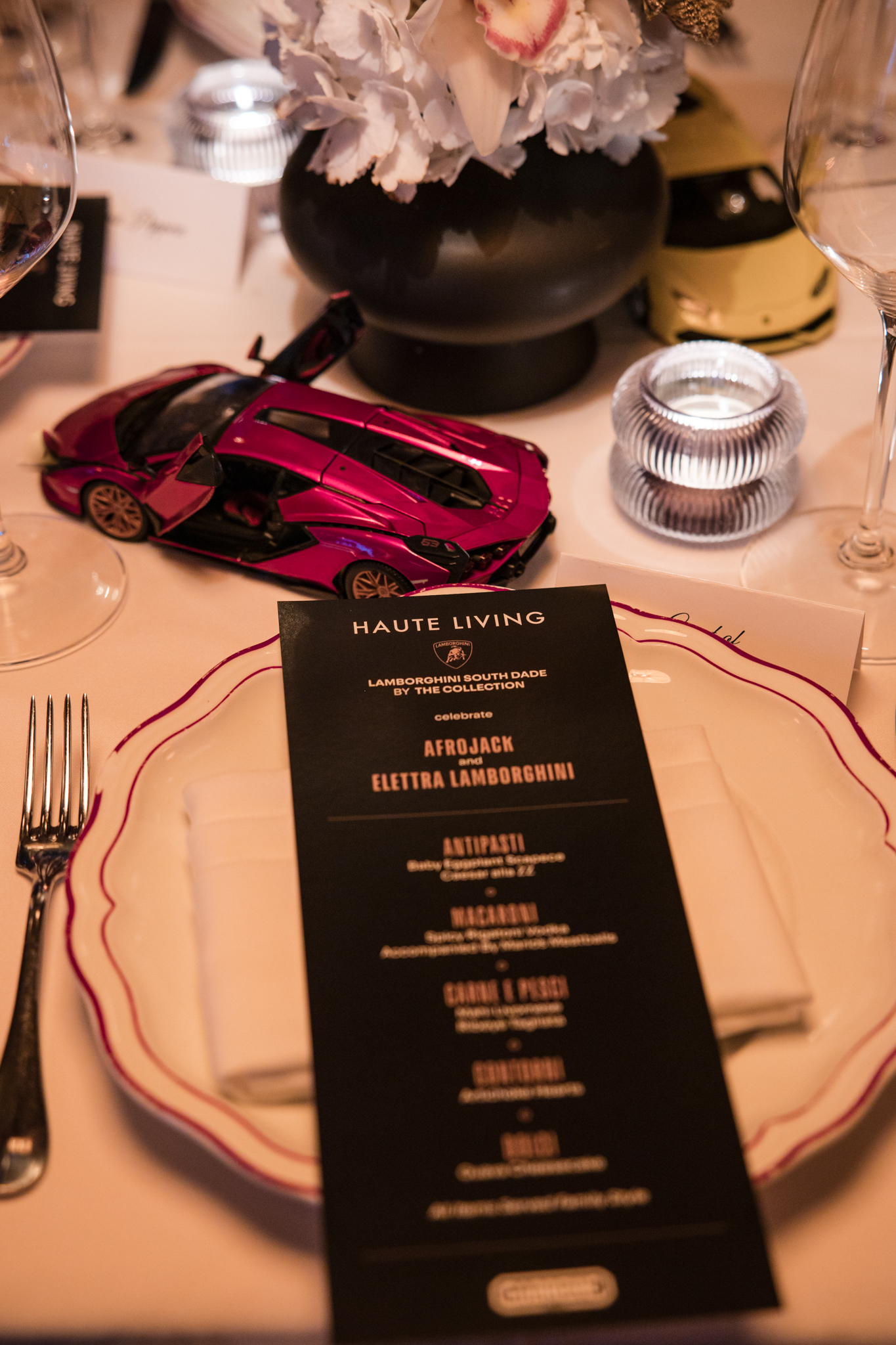 Carbone Vino Event Menu
