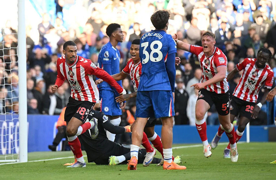 Wilson Isidor of Sunderland celebrates after scoring his team's first goal in a 2-1 win over Chelsea at Stamford Bridge on Oct. 25.