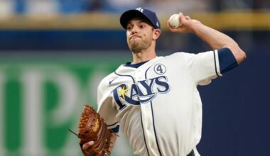 Tampa Bay Rays pitcher Steven Matz throws against the Detroit Tigers during the first inning of a baseball game Tuesday, June 2, 2026, in St. Petersburg, Fla. (AP Photo/Mike Carlson)